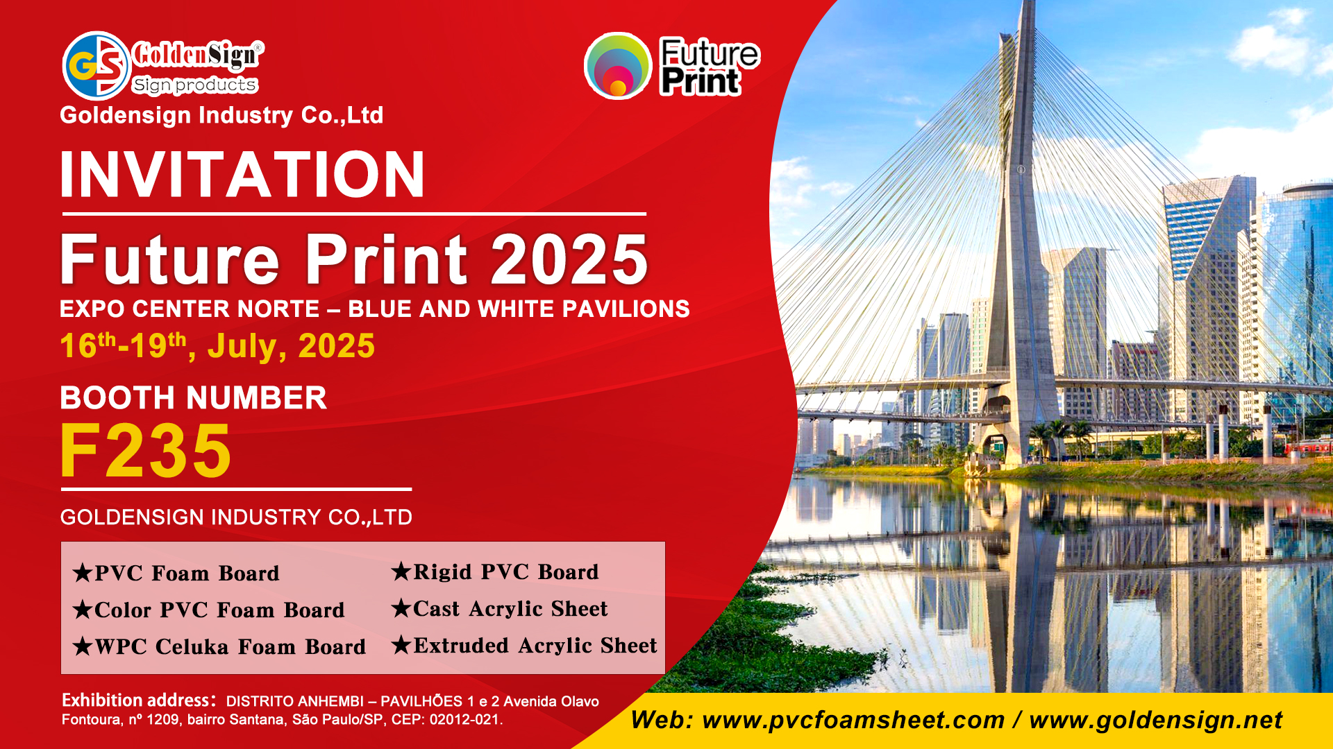 Goldensign Group at Future Print 2025 | Visit Booth F235 in São Paulo